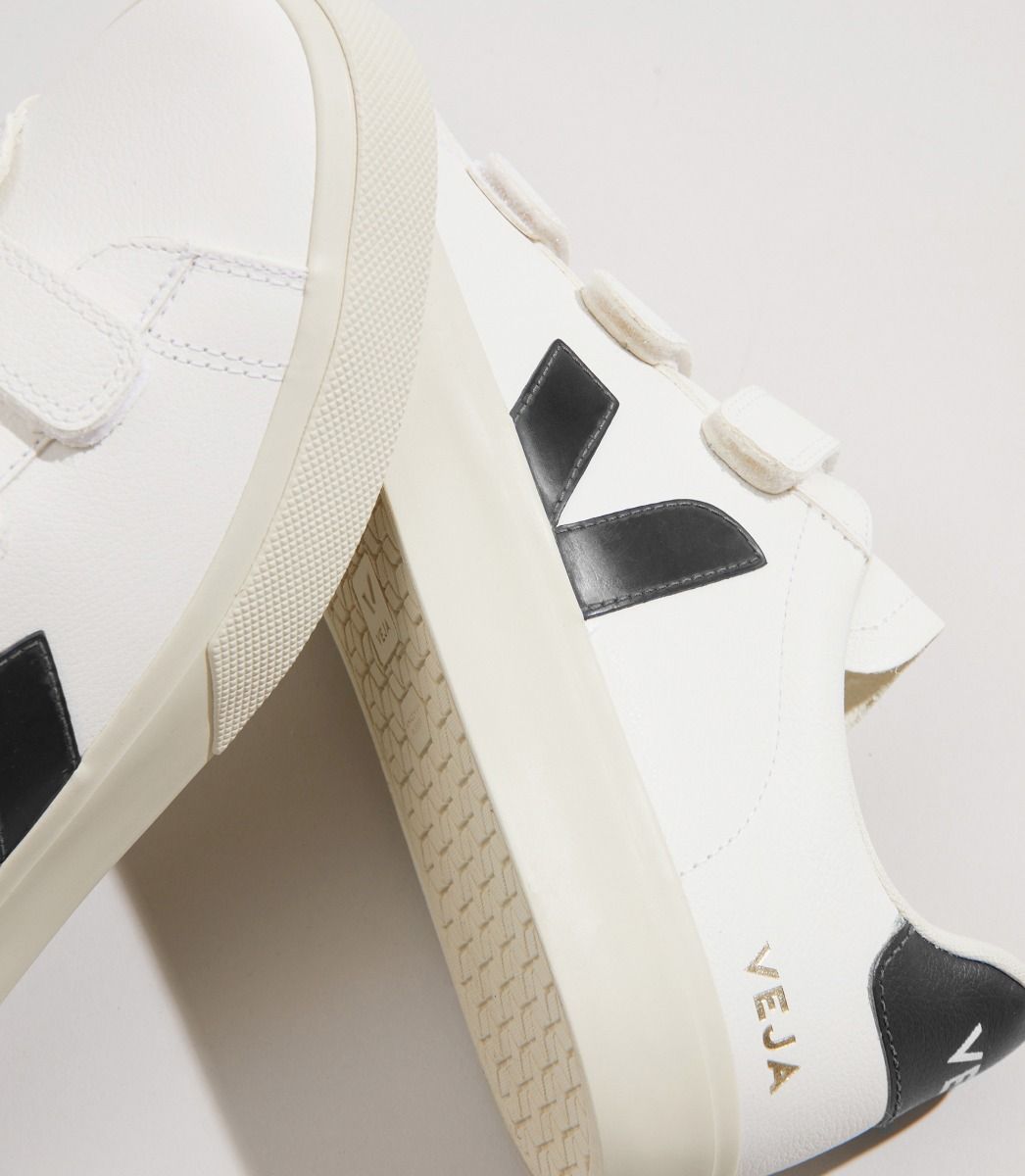 VEJA Recife Velcro Sneakers Chromefree Leather  | White Black