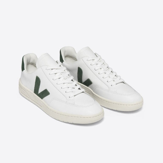 VEJA V-12 Leather Sneakers  | White Cyprus