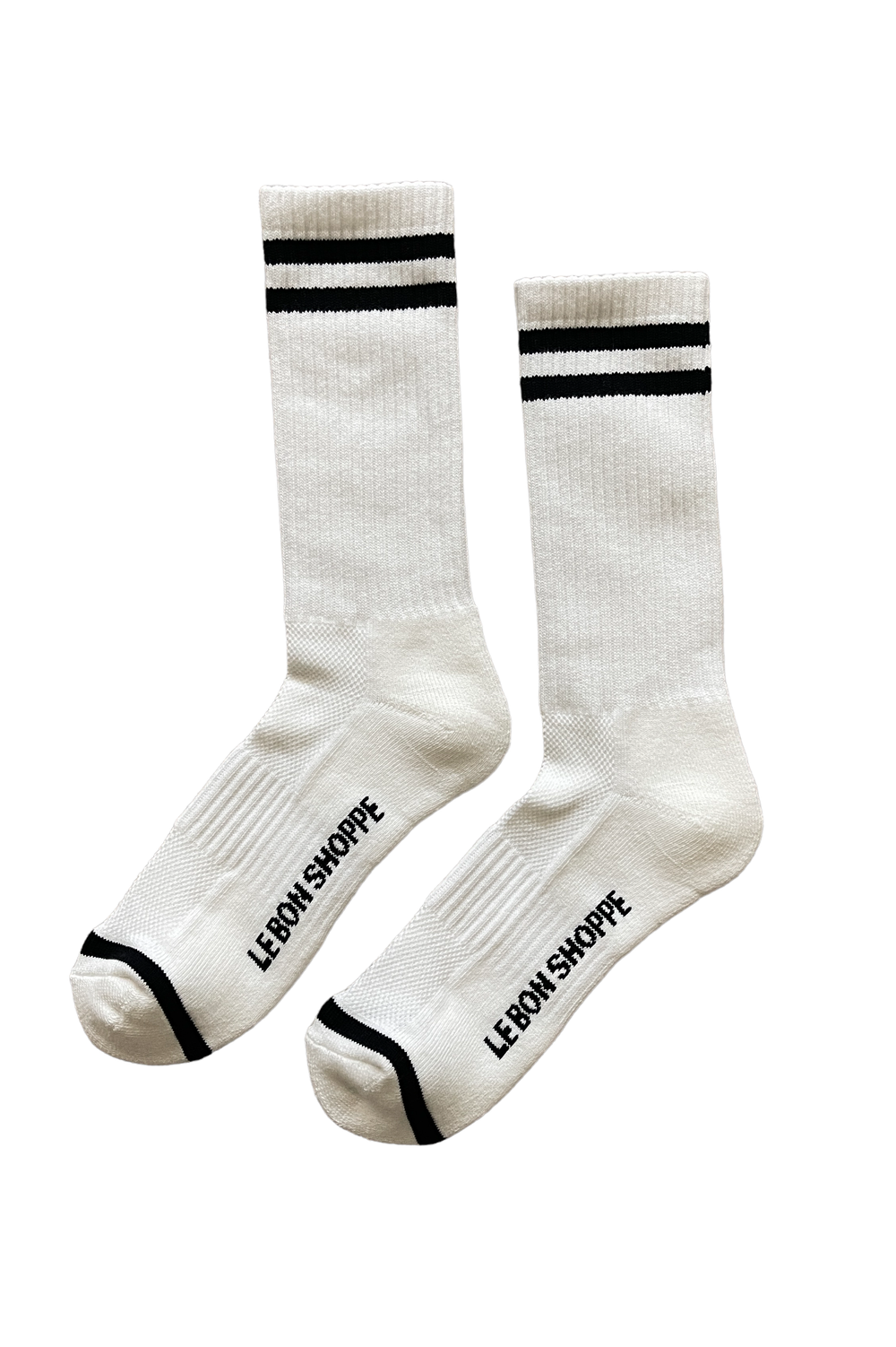 LE BON SHOPPE  Extended Boyfriend Socks | Classic White