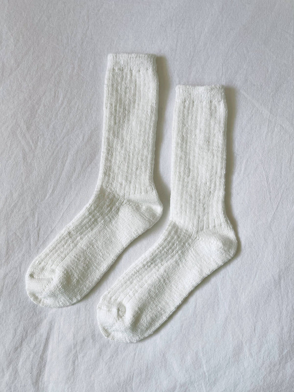 LE BON SHOPPE Cottage Socks | White Linen