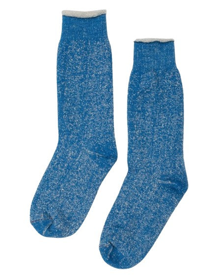 RoToTo Double Face Crew Socks | Blue
